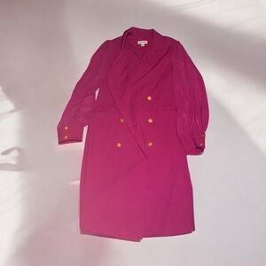 Shelby Palmer Fuchsia Double Breasted Blazer Dress - NWOT